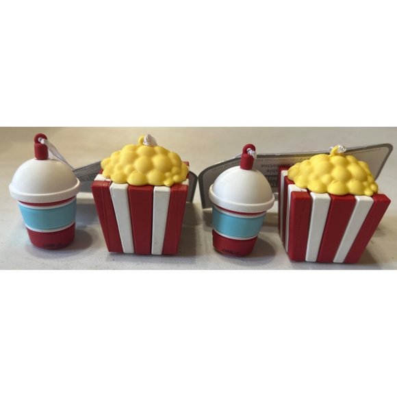 2 X 2-pk Hallmark Ornaments Popcorn & Slushie Plastic Tree Ornaments (NWT) - Picture 2 of 16
